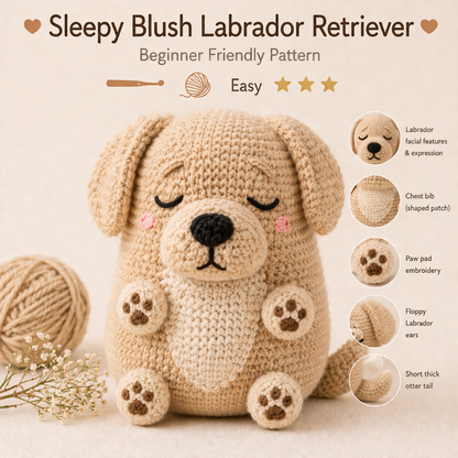 Buddy The Labrador Crochet Pattern