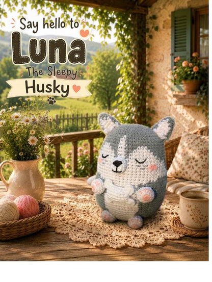 Luna the Husky Crochet Pattern