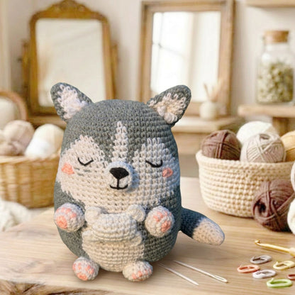 Luna the Husky Crochet Pattern